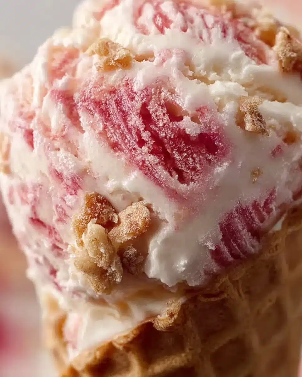 Rhubarb Vanilla Ice Cream