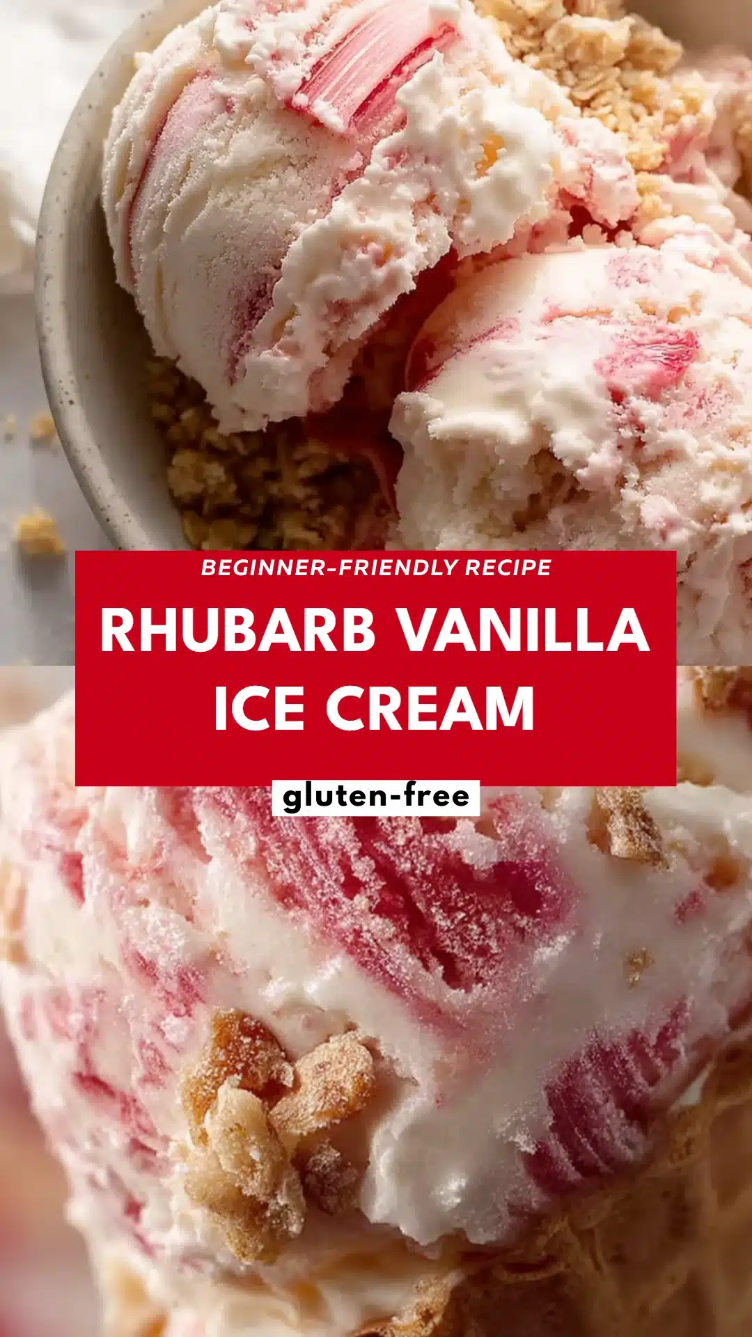 Rhubarb Vanilla Ice Cream