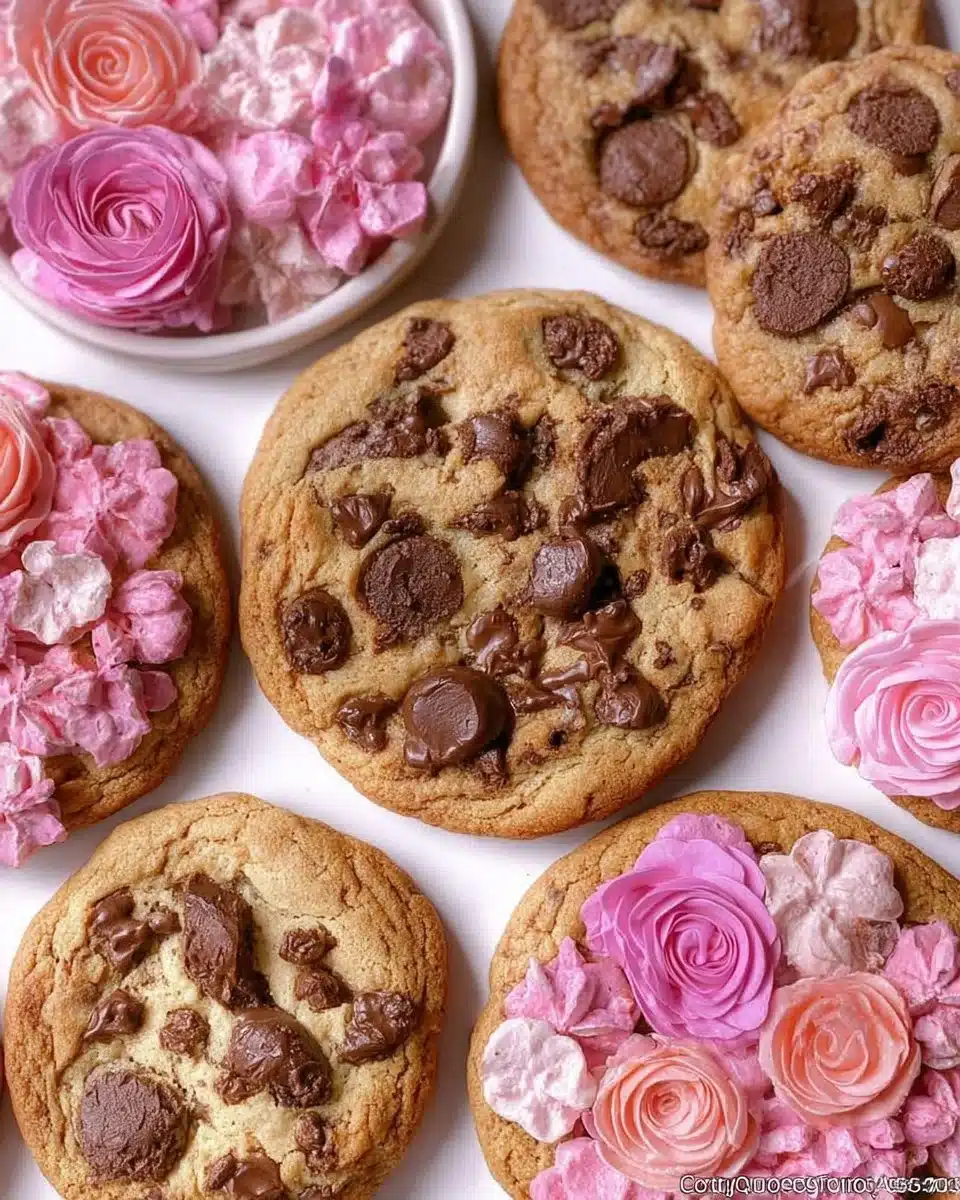 Rose Chocolate Chip Cookies