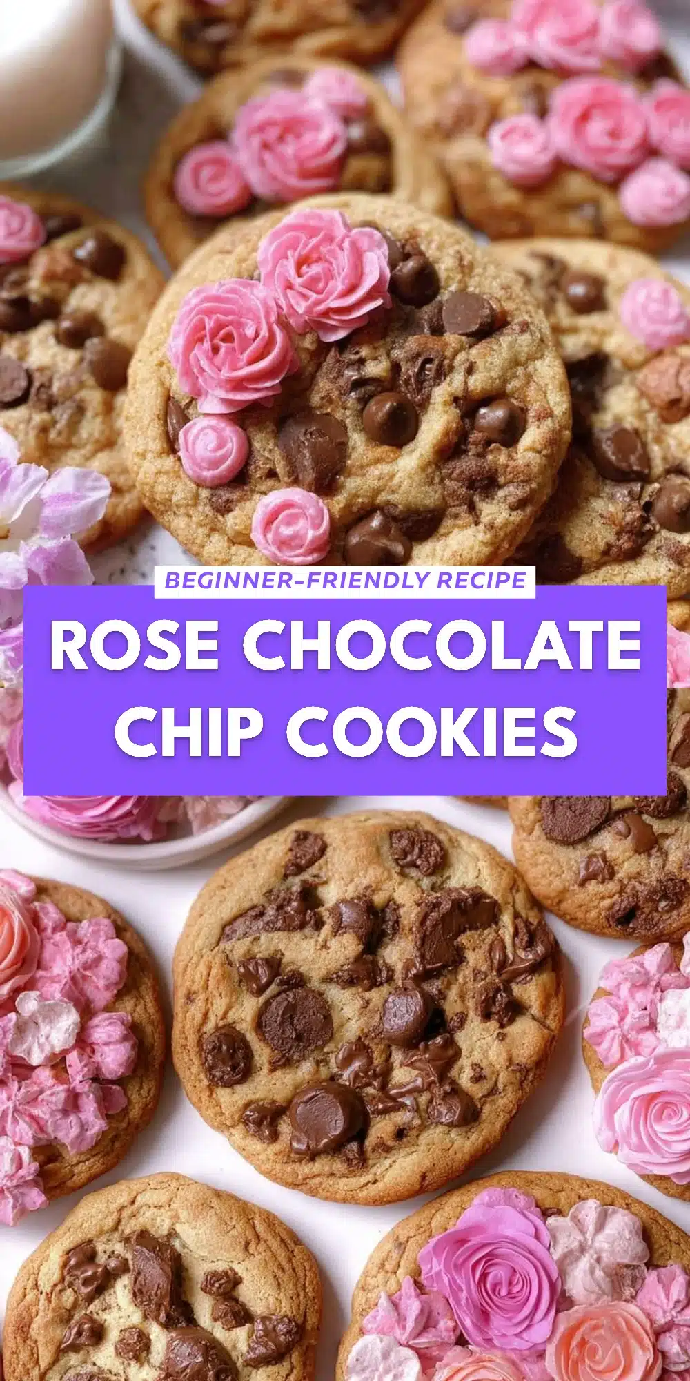Rose Chocolate Chip Cookies