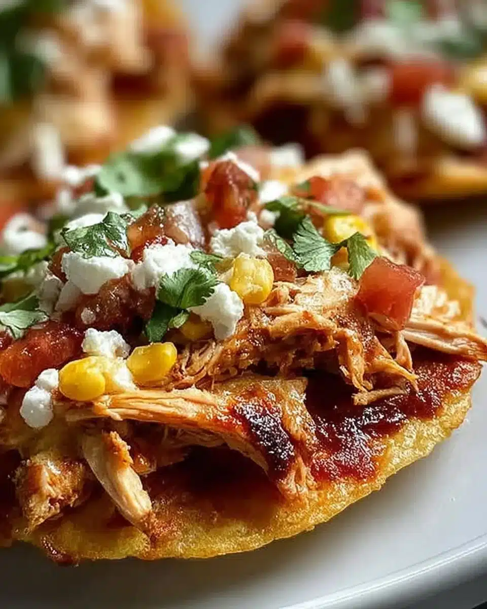 Crispy Rotisserie Chicken Tostadas
