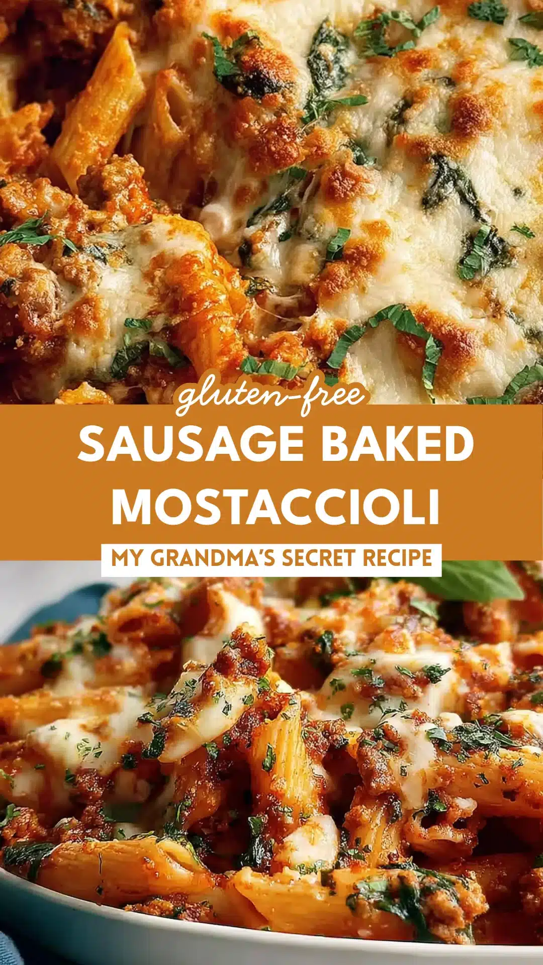 Sausage Baked Mostaccioli