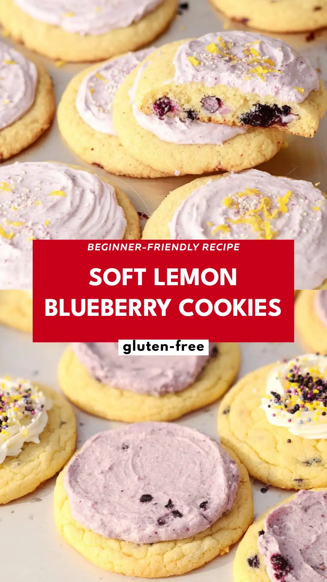 Soft Lemon Blueberry Cookies
