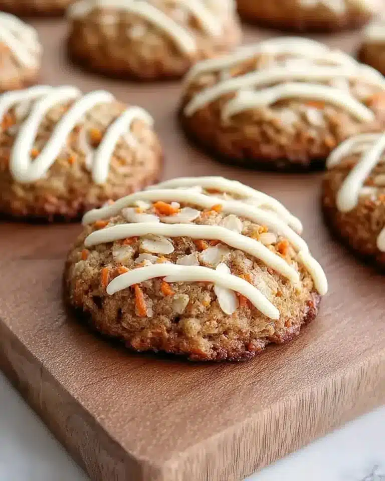 Sourdough Carrot Cake Cookies on a plate, showcasing their delicious texture and flavor.