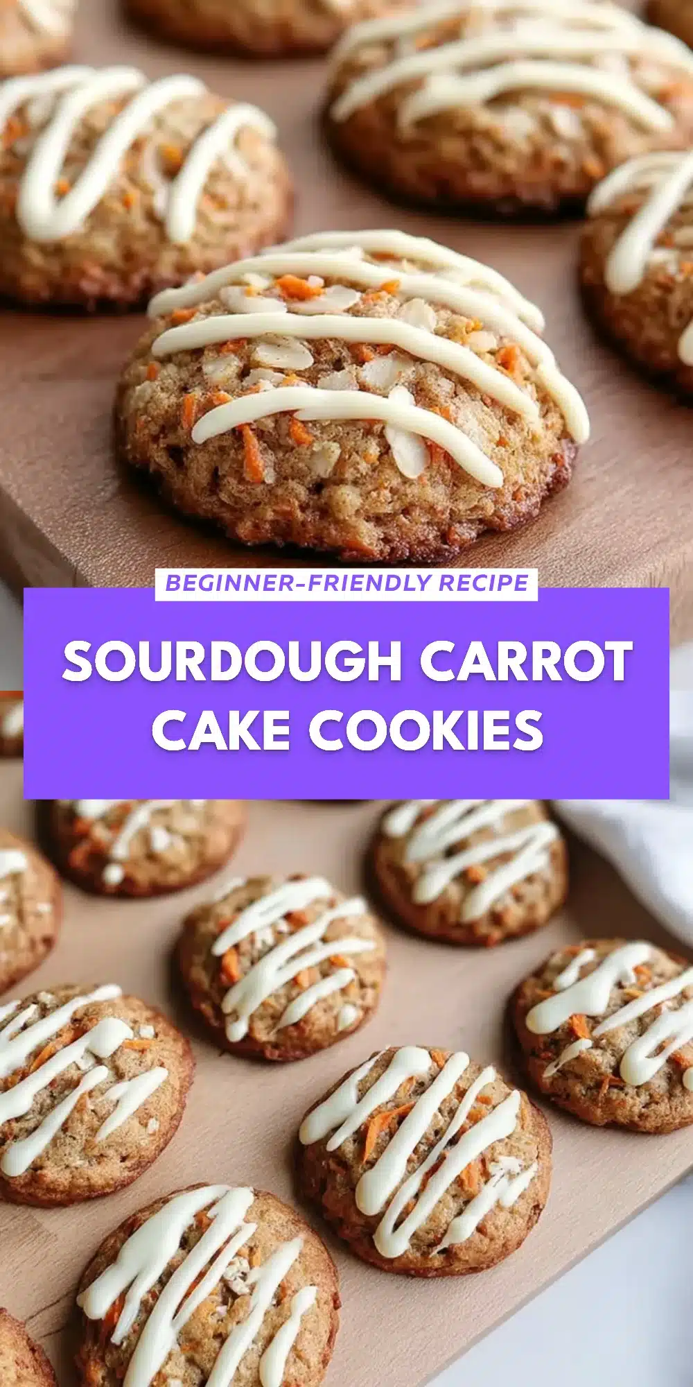 Sourdough Carrot Cake Cookies