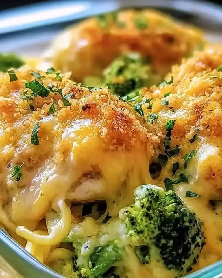 Spaghetti with Broccoli and Baked Chicken Thighs