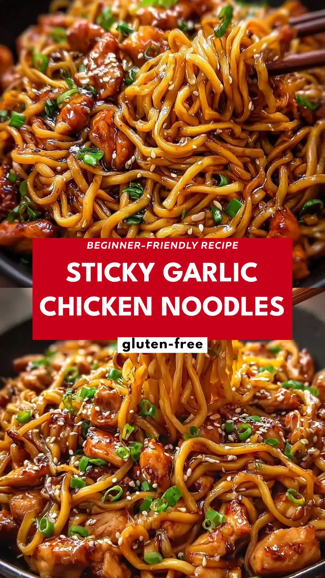 Sticky Garlic Chicken Noodles