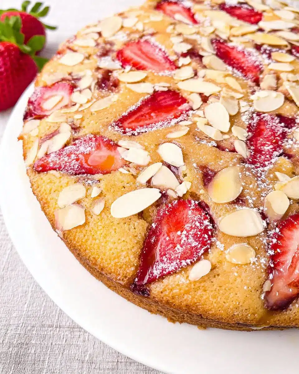 Strawberry Almond Tea Cake