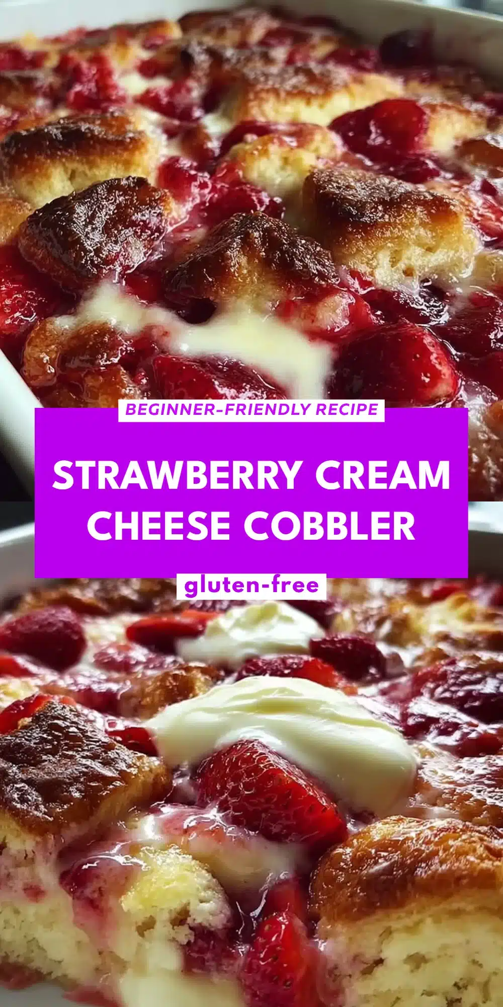 Strawberry Cream Cheese Cobbler