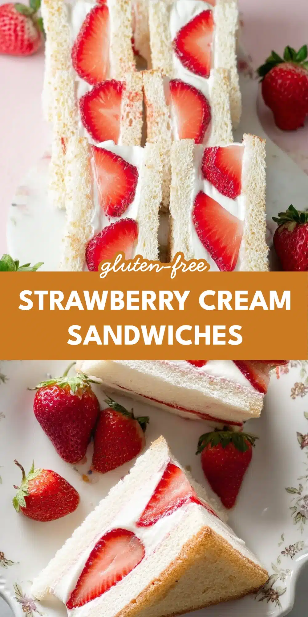 Strawberry Cream Sandwiches