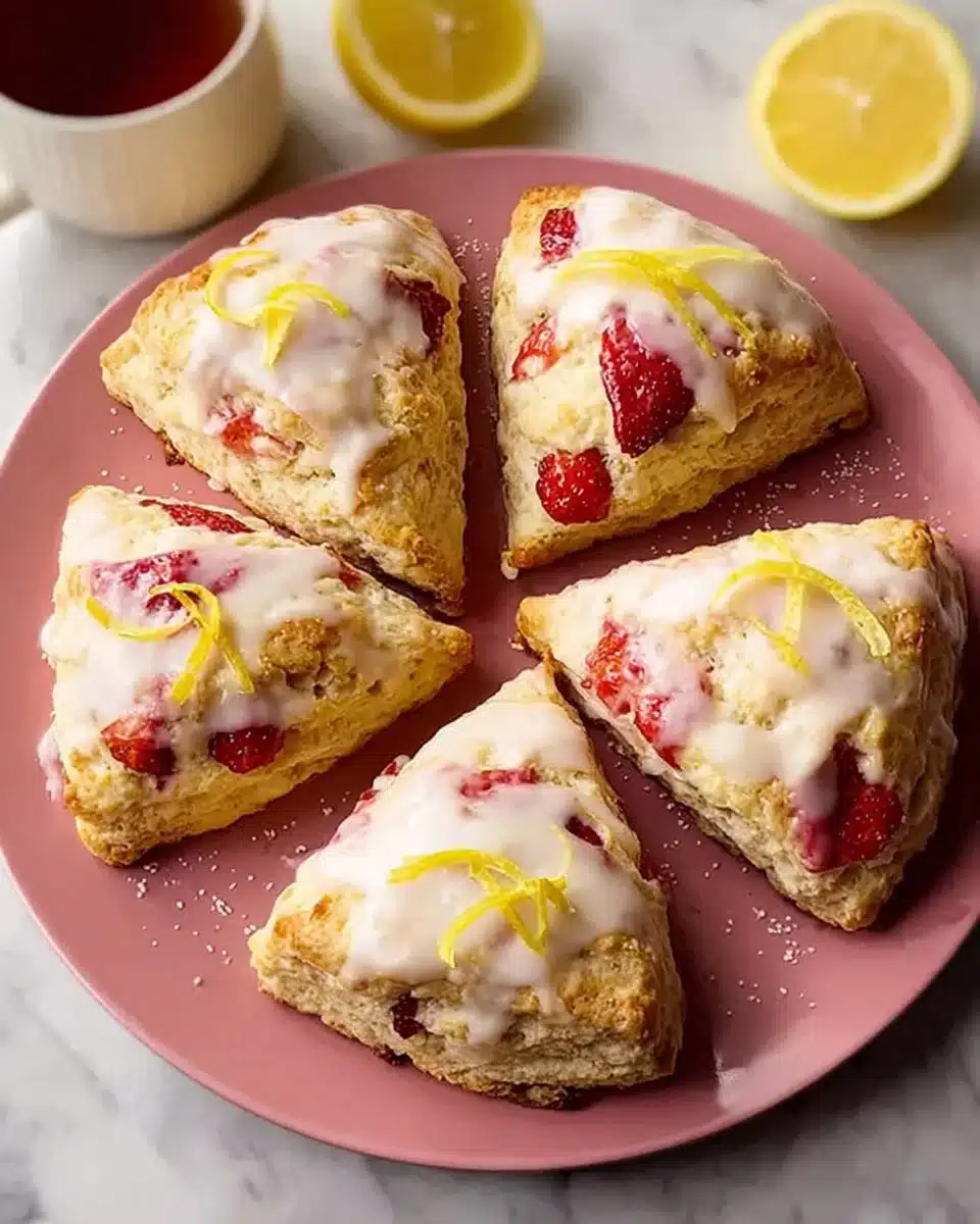 Strawberry Lemon Cream Scones