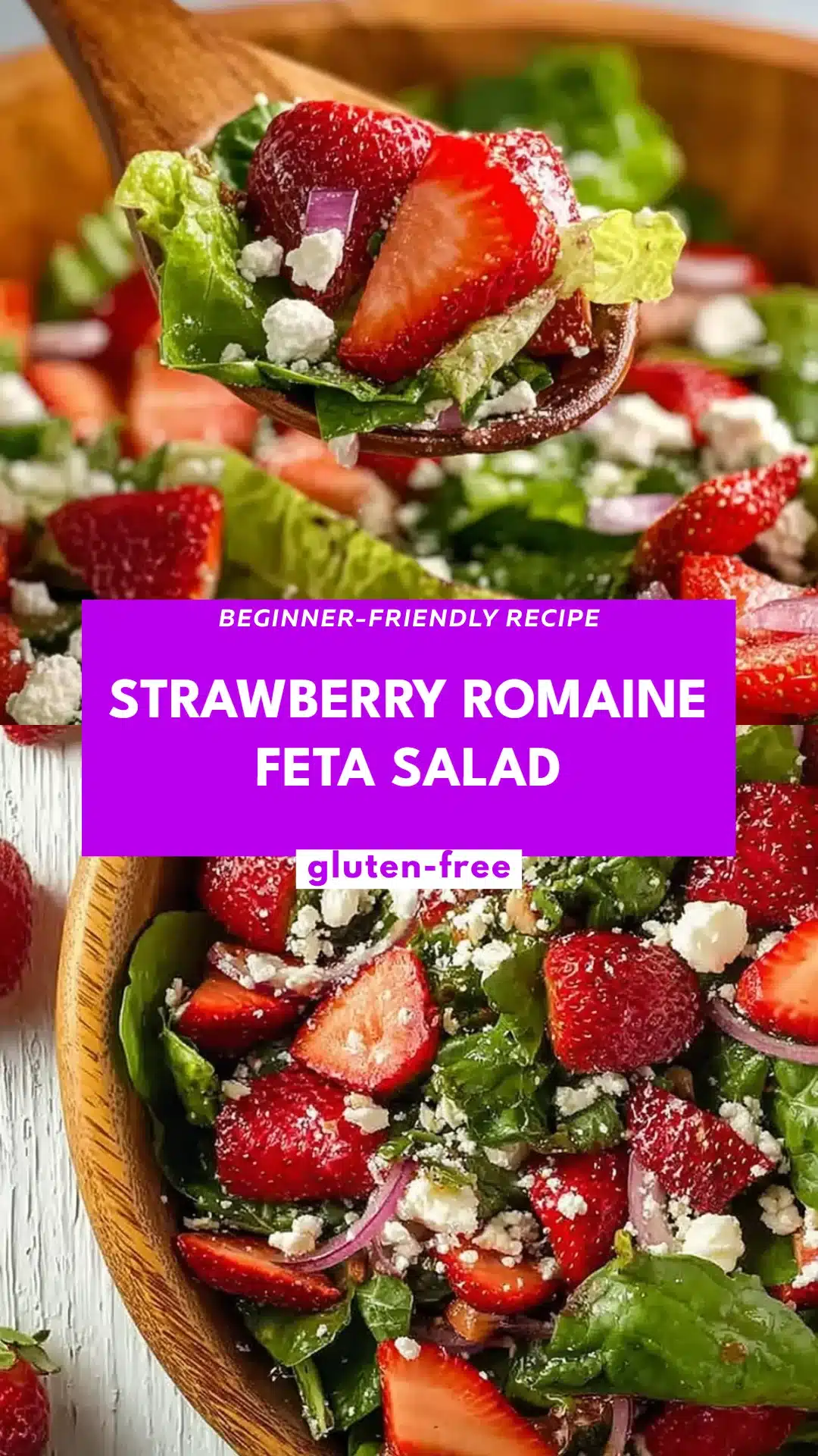 Strawberry Romaine Feta Salad
