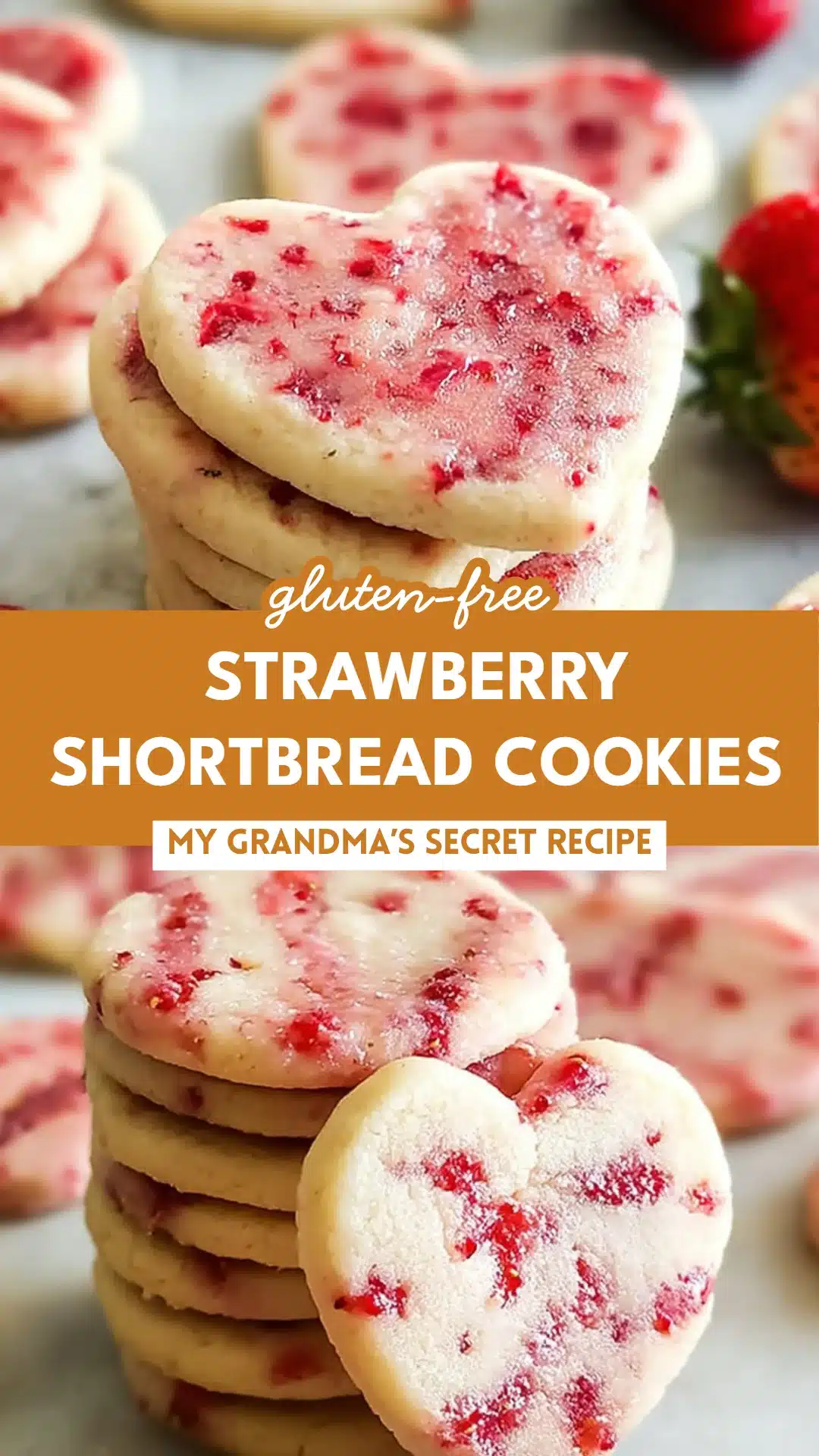 Strawberry Shortbread Cookies