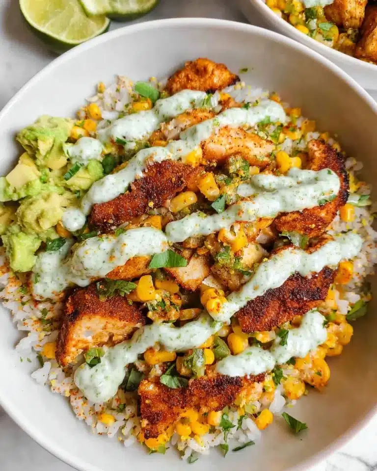 Street Corn Chicken Rice Bowl