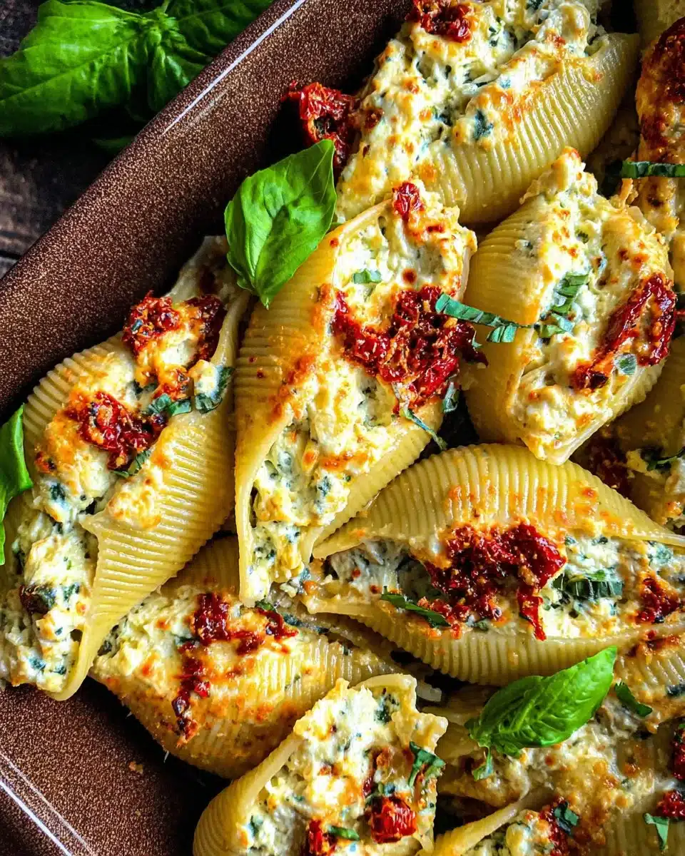 Creamy Sun-Dried Tomato and Ricotta Stuffed Shells