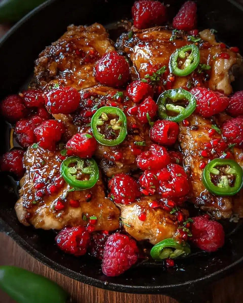 Sweet and Spicy Jalapeño Raspberry Chicken in Just 25 Minutes