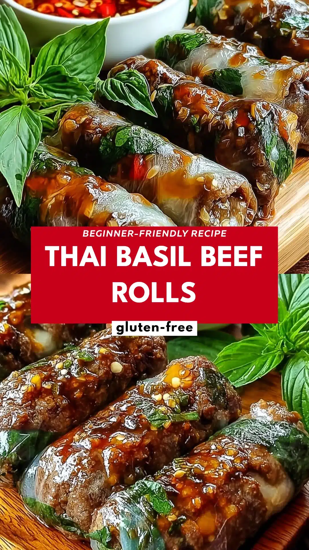 Thai Basil Beef Rolls