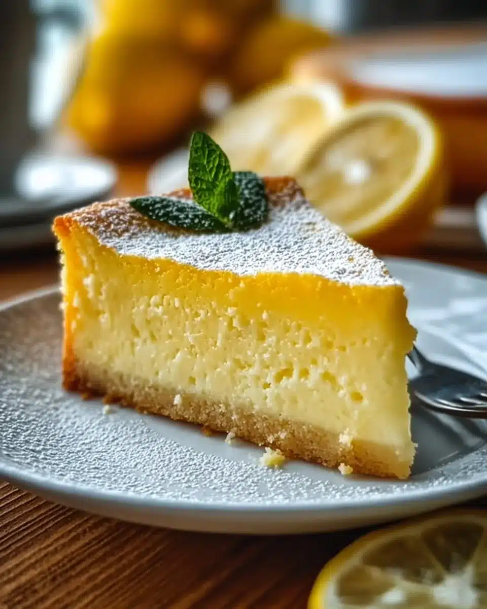 Traditional Irish Lemon Pudding Cake