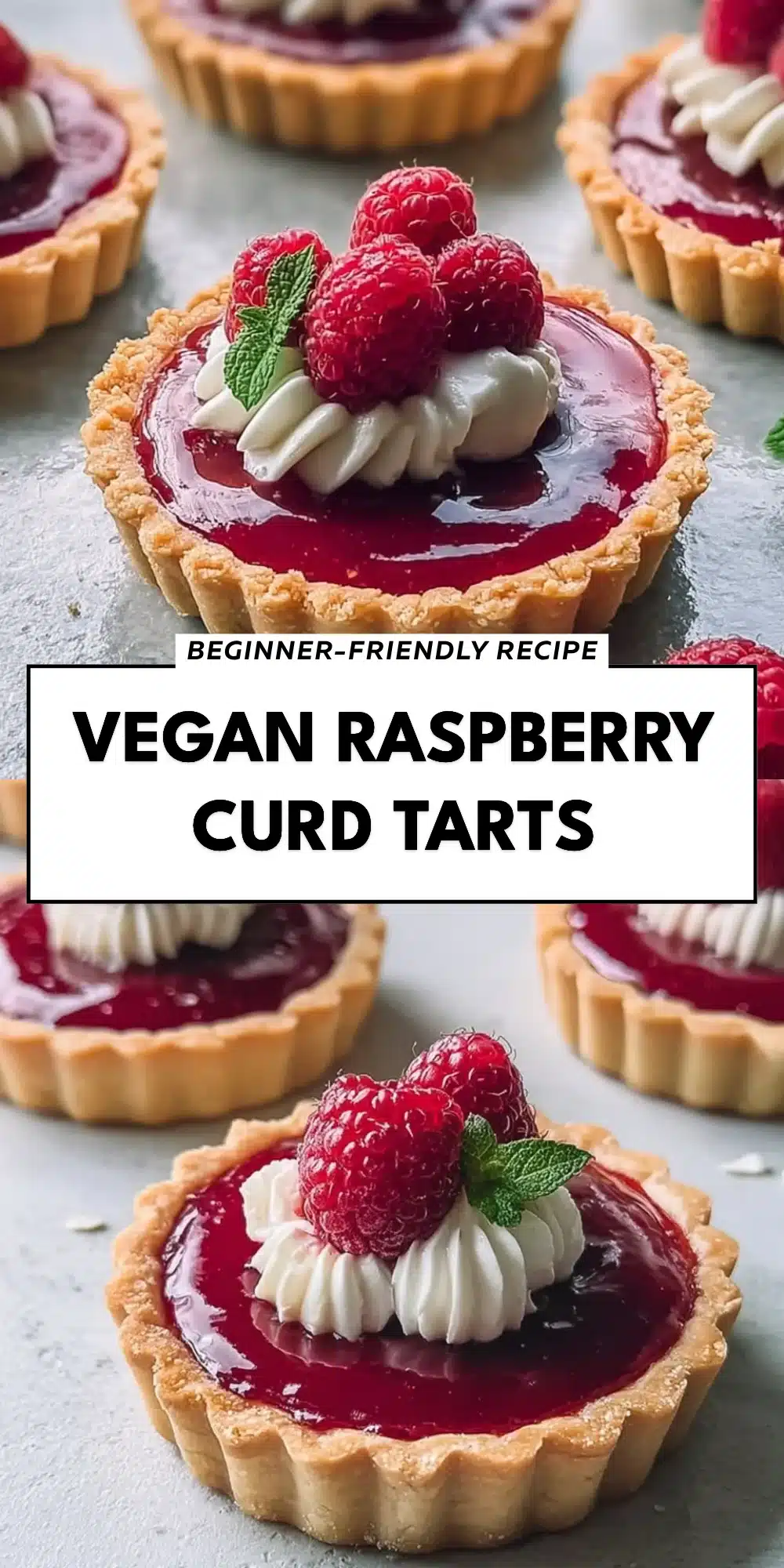 Vegan Raspberry Curd Tarts