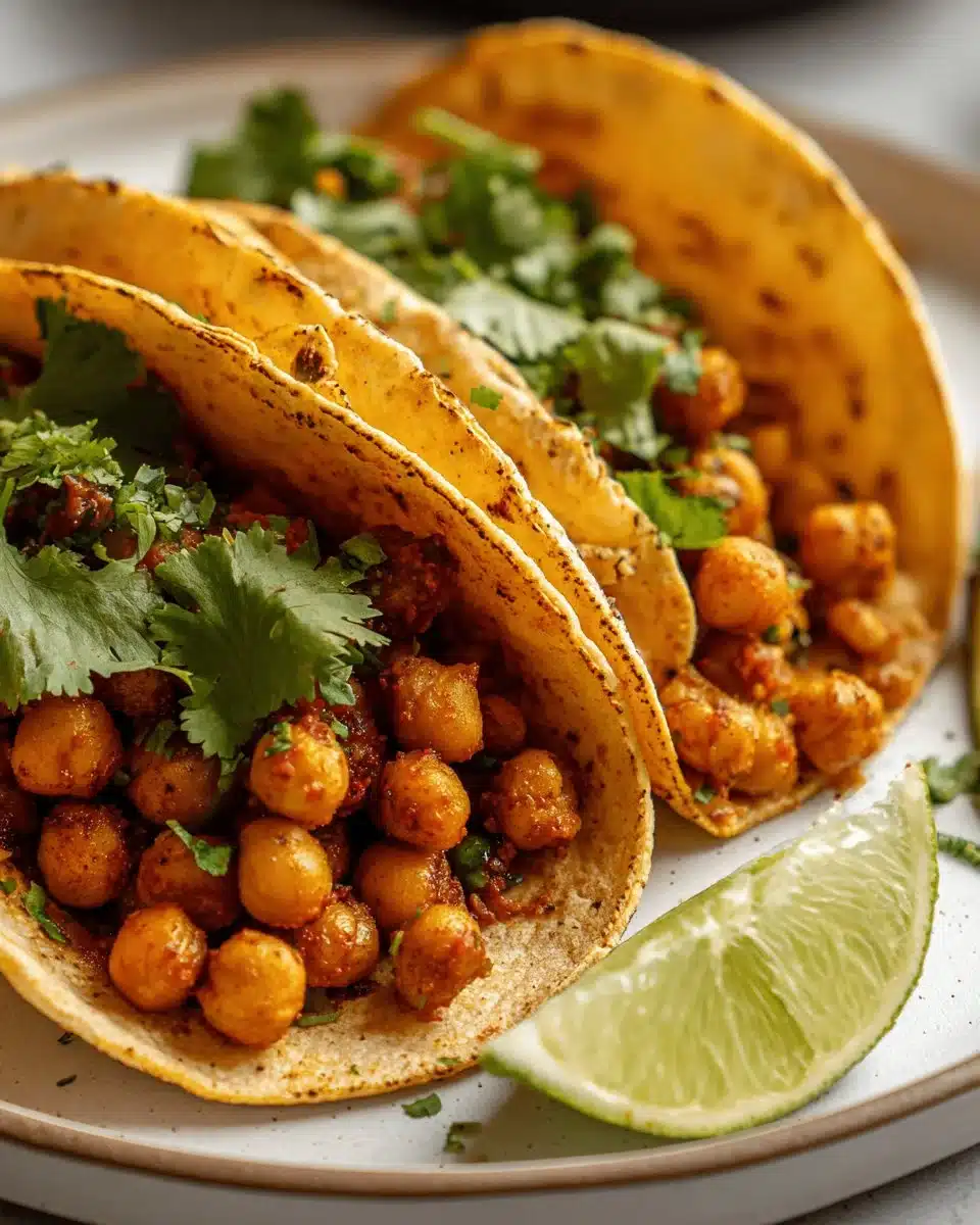 Crispy Air-Fried Chickpea Tacos