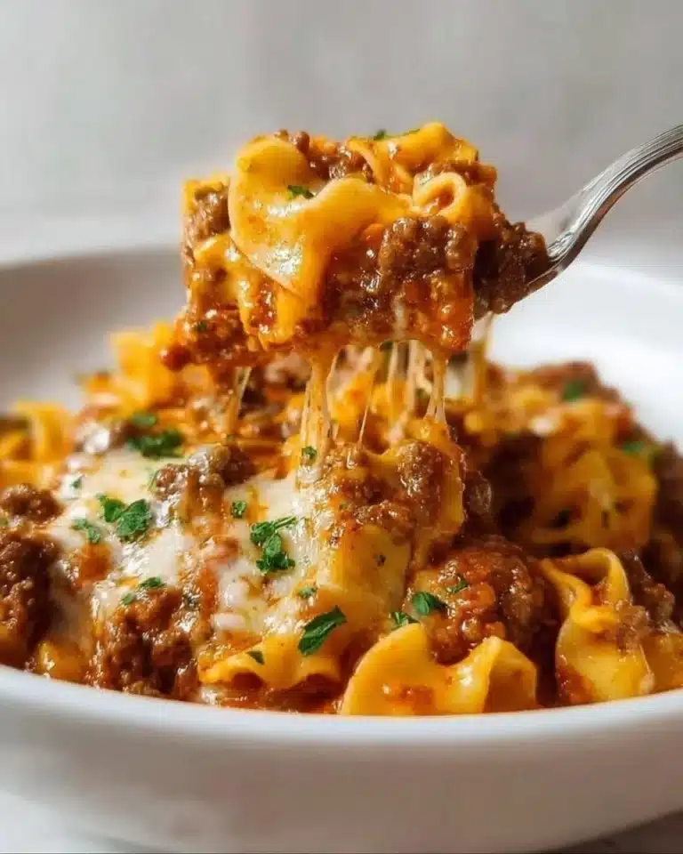 Amish Country Casserole served in a rustic dish, showcasing hearty ingredients.