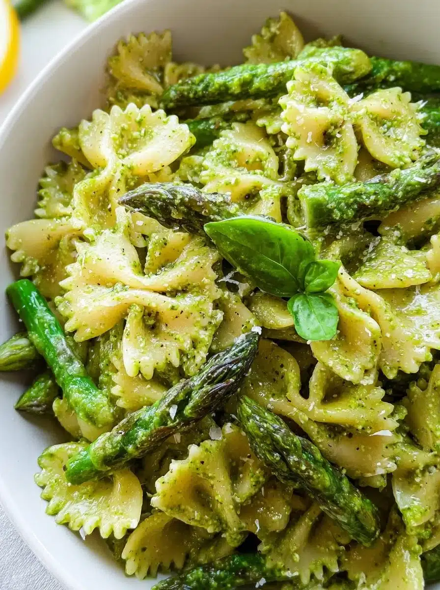Light Asparagus Pesto Pasta