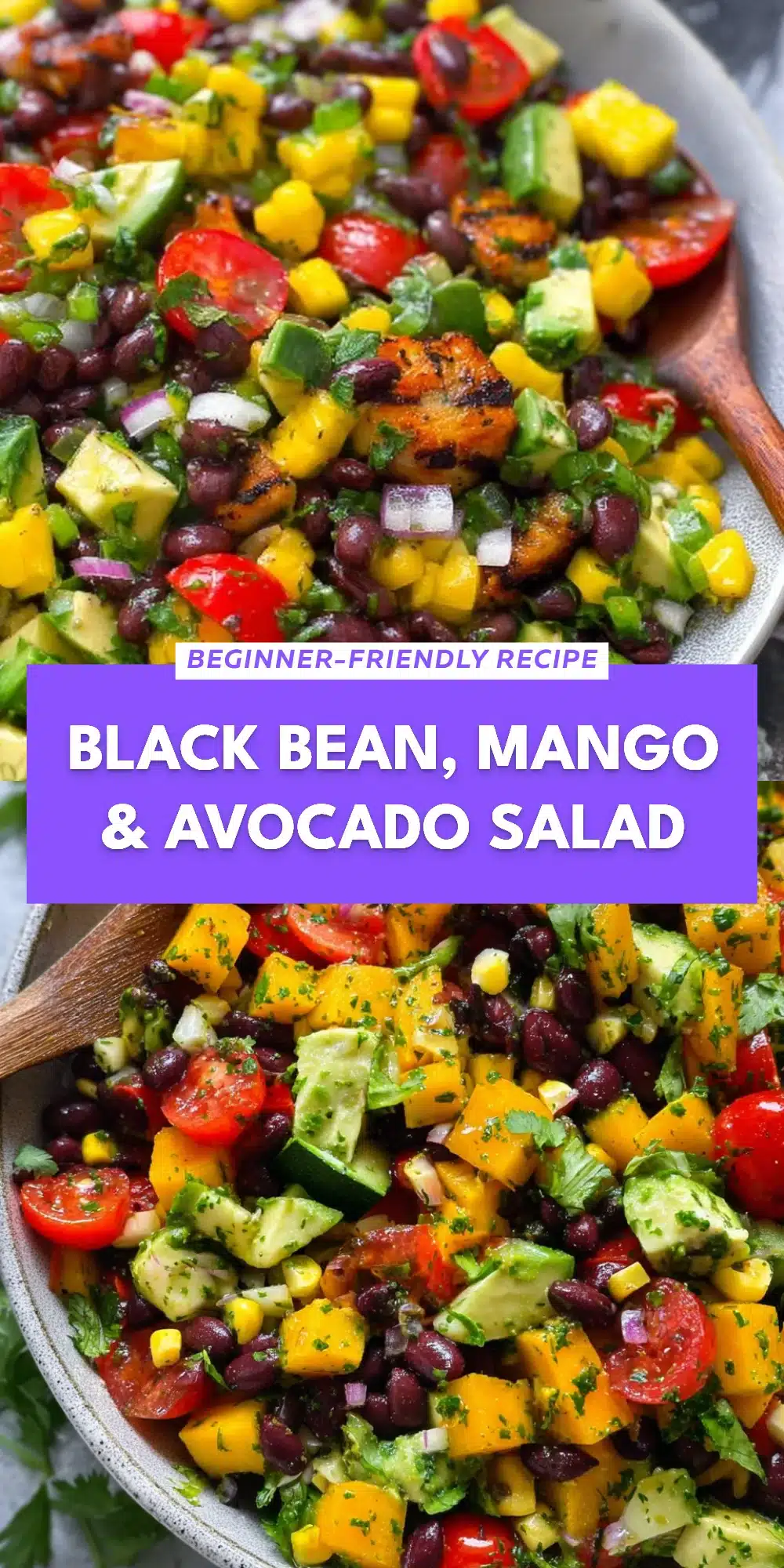 Black Bean, Mango & Avocado salad