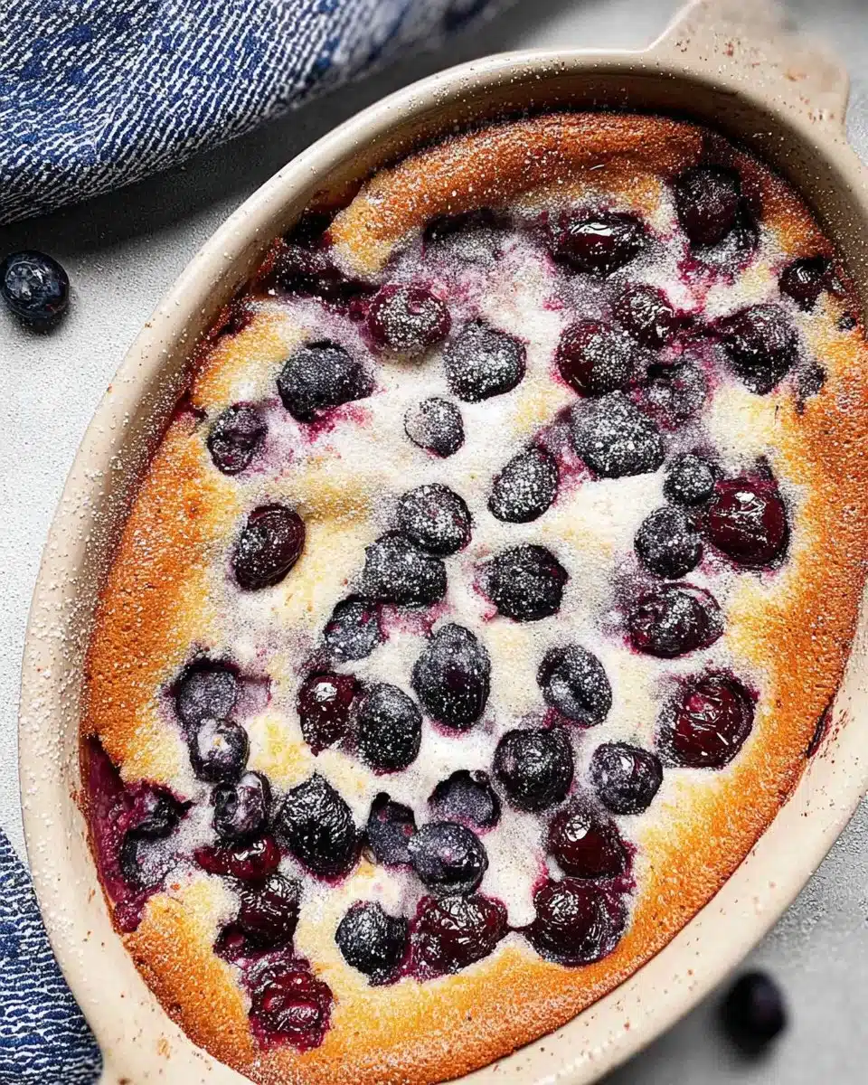 Blueberry Cherry Clafoutis