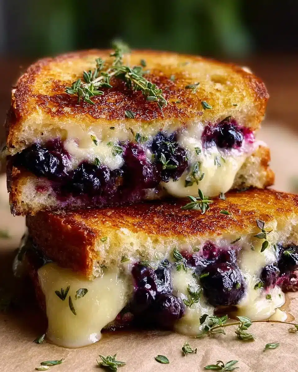 Juicy Blueberry Grilled Cheese