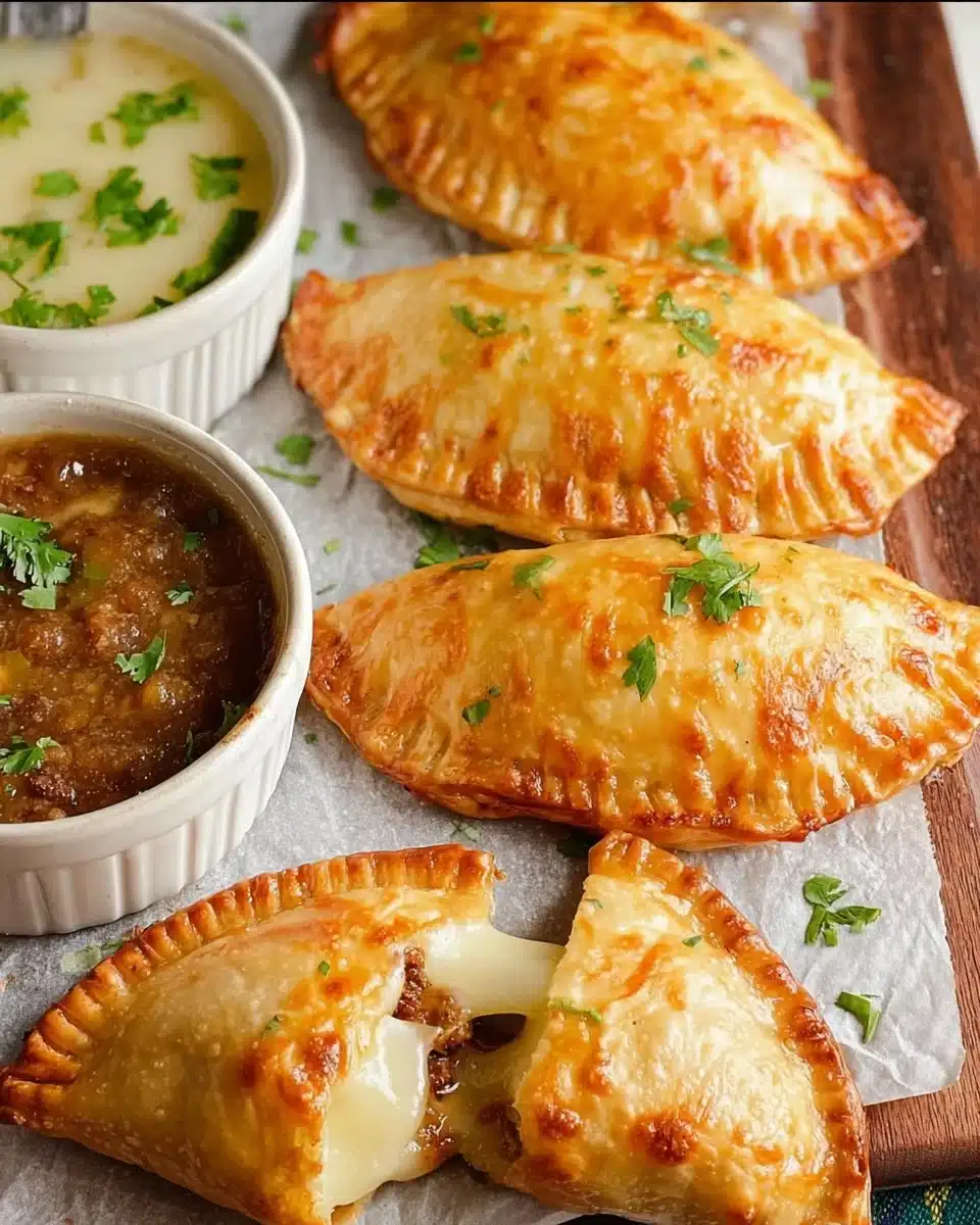 Melted Cheese with Chorizo Empanadas