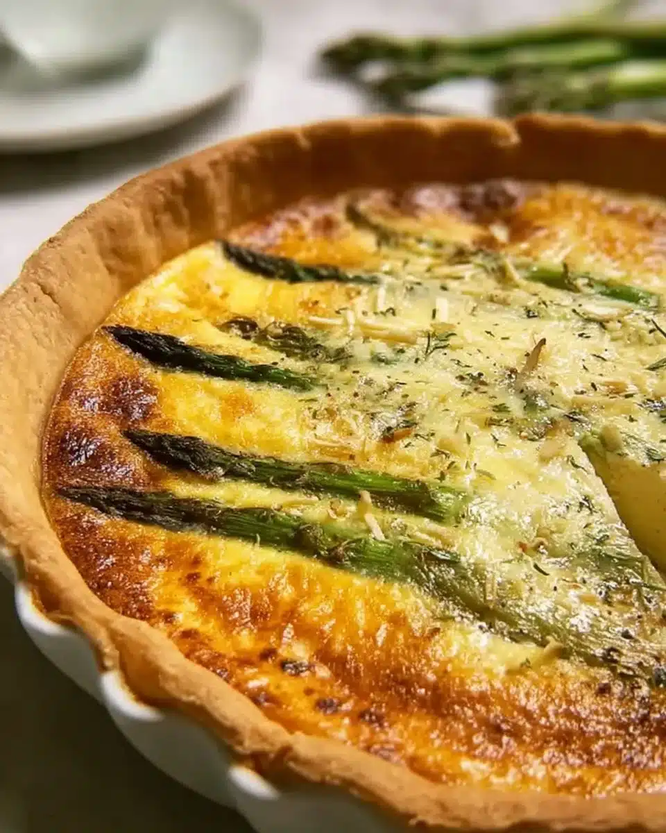Cheesy Asparagus and Gruyere Quiche