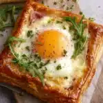 Golden and flaky cheesy puff pastry filled with melted cheese