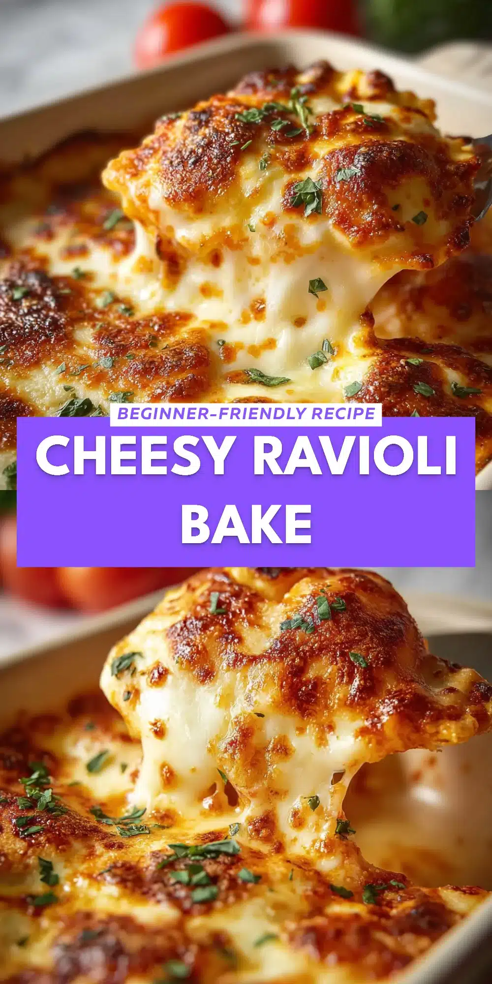 Cheesy Ravioli Bake