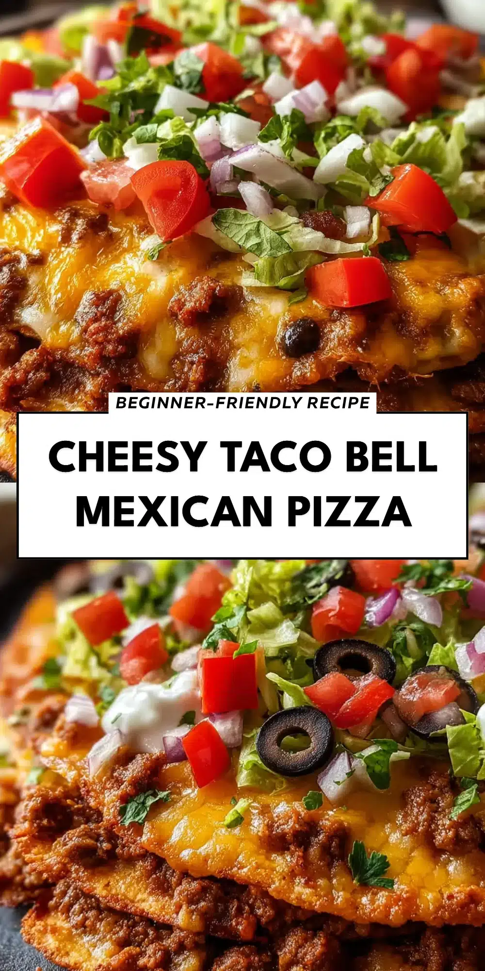 Cheesy Taco Bell Mexican Pizza