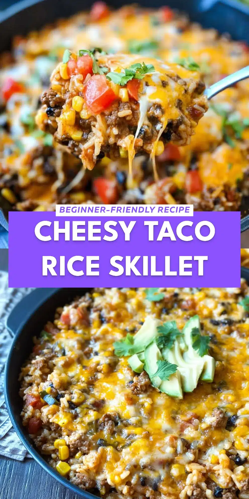Cheesy Taco Rice Skillet