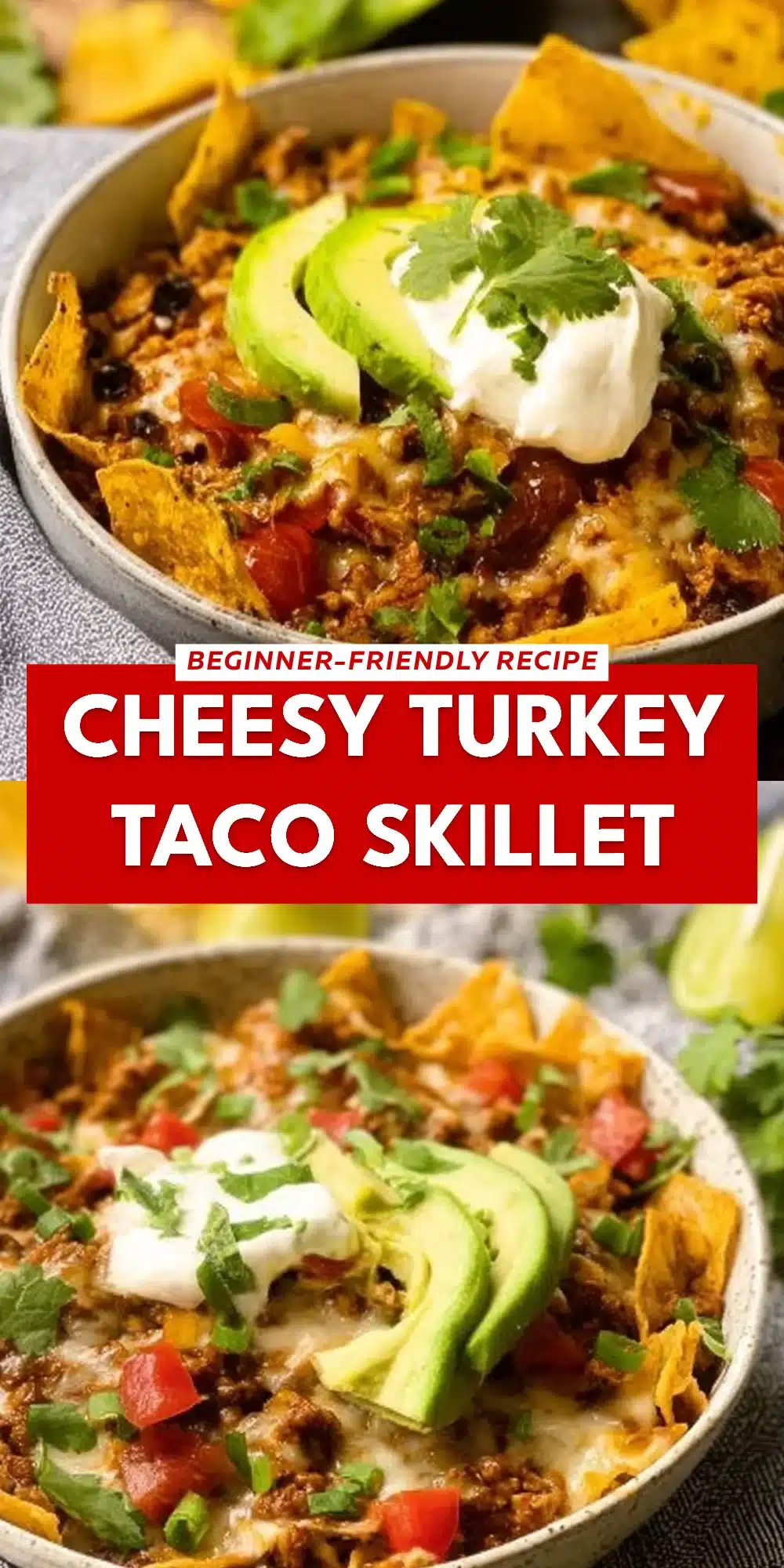 Cheesy Turkey Taco Skillet