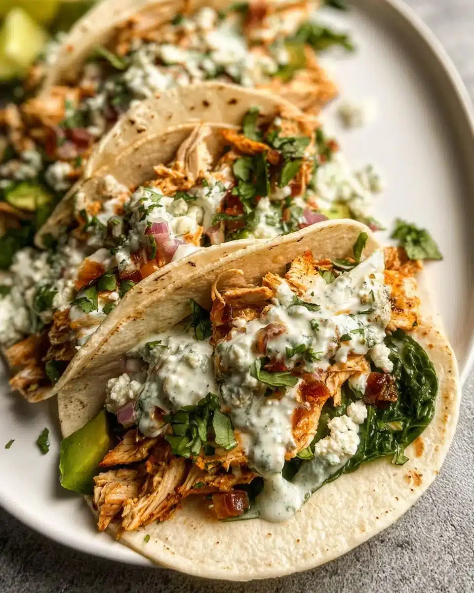 Delicious Chicken Chimichurri Tacos with fresh ingredients and vibrant flavors