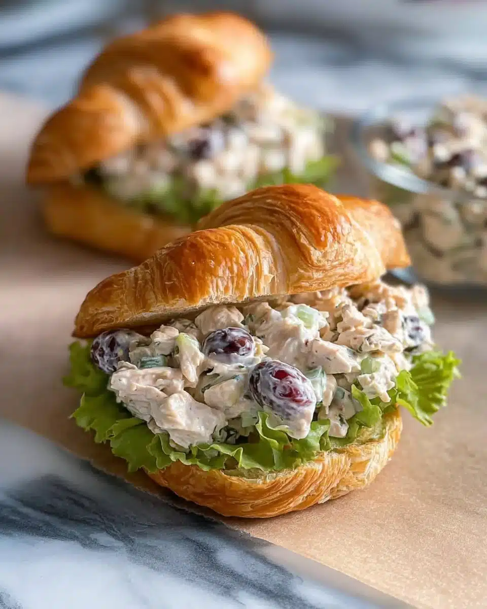 Best Chicken Salad Croissants: Spring Luncheon Delight