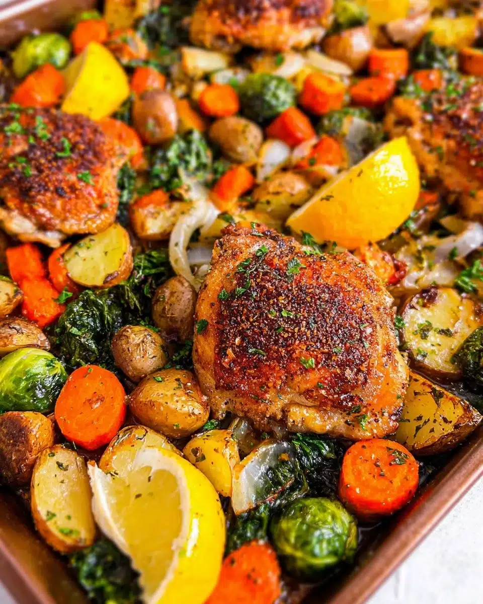 Sheet Pan Chicken Thighs and Vegetables