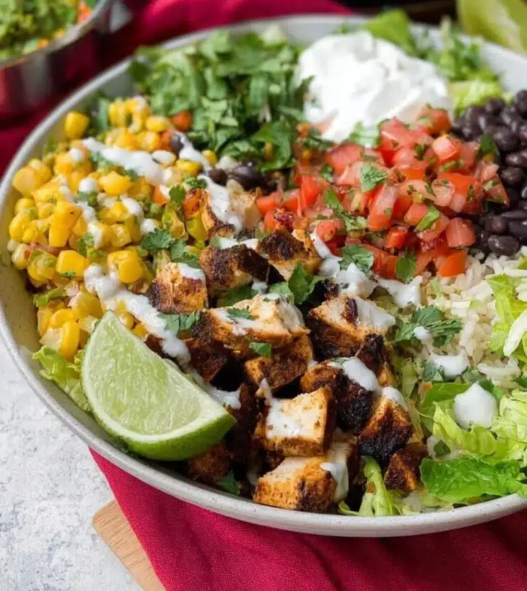 Delicious Chipotle burrito bowl with fresh ingredients and vibrant colors