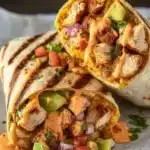 Chipotle Ranch Grilled Chicken Burrito with fresh ingredients and flavors