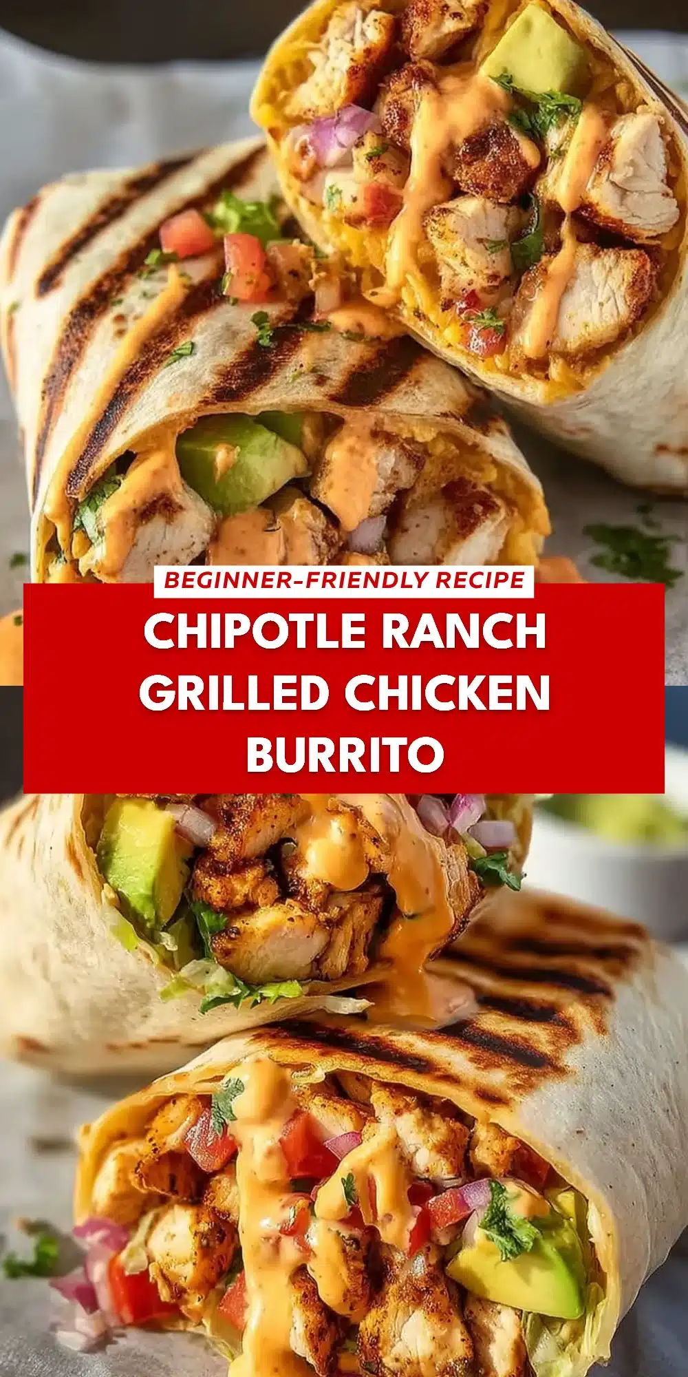 Chipotle Ranch Grilled Chicken Burrito