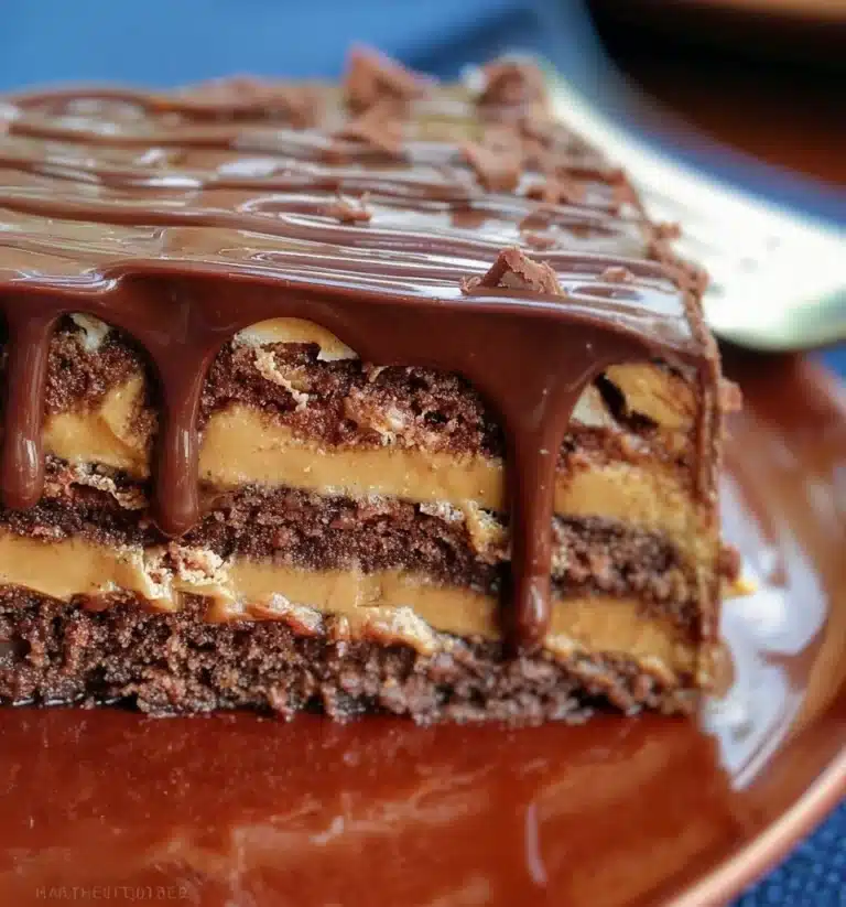 Delicious and rich chocolate cake served with a slice on a plate