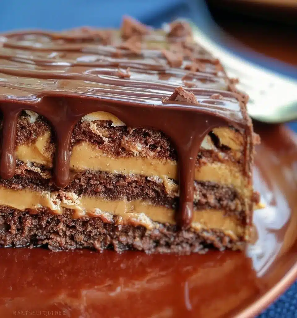 Delicious and rich chocolate cake served with a slice on a plate