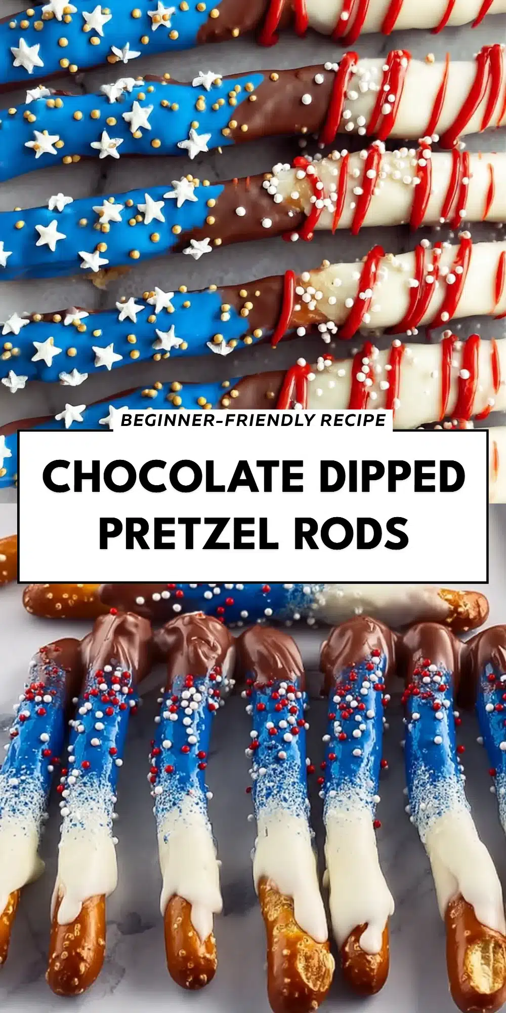 Chocolate Dipped Pretzel Rods