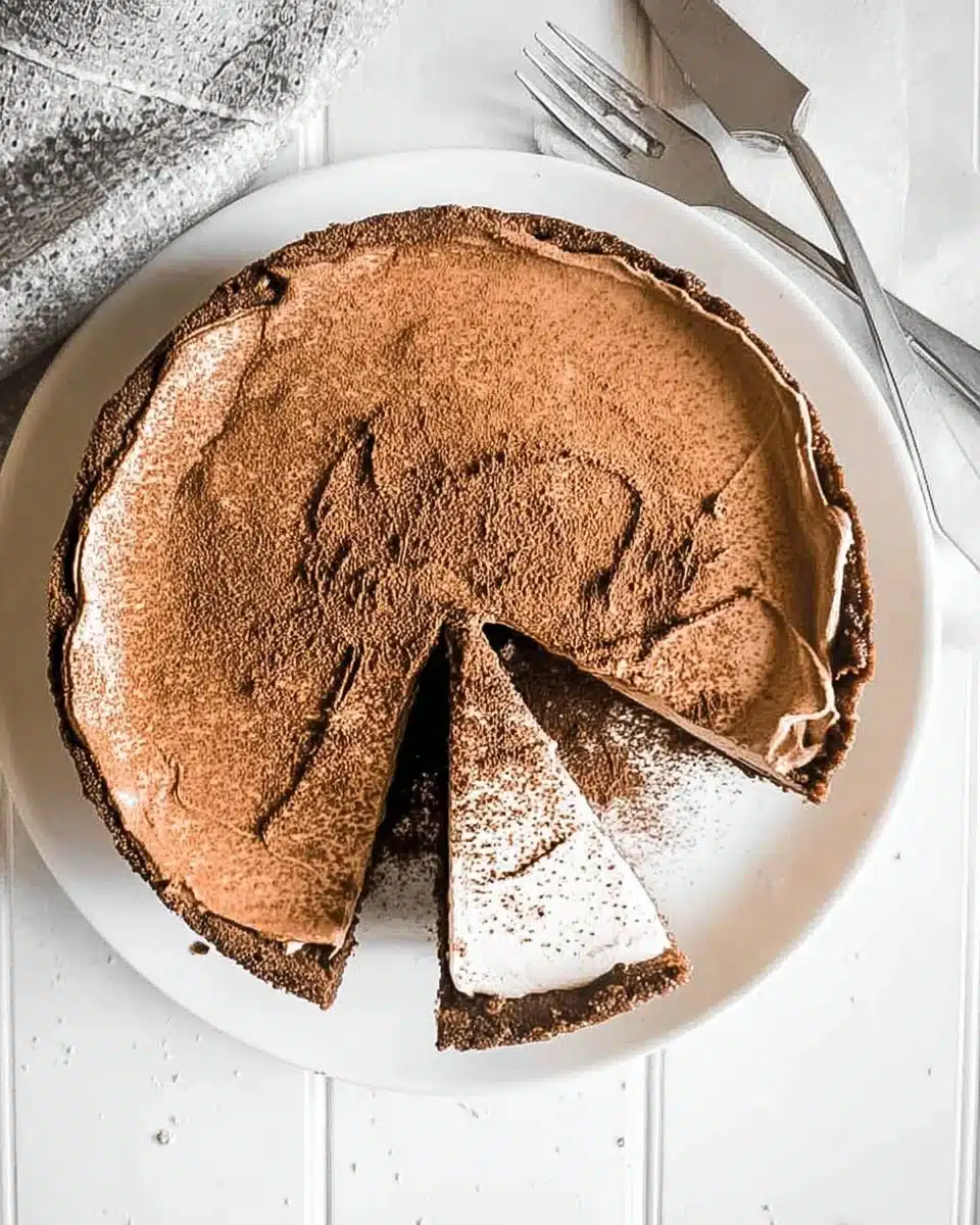 Almost No-Bake Chocolate Mousse Pie