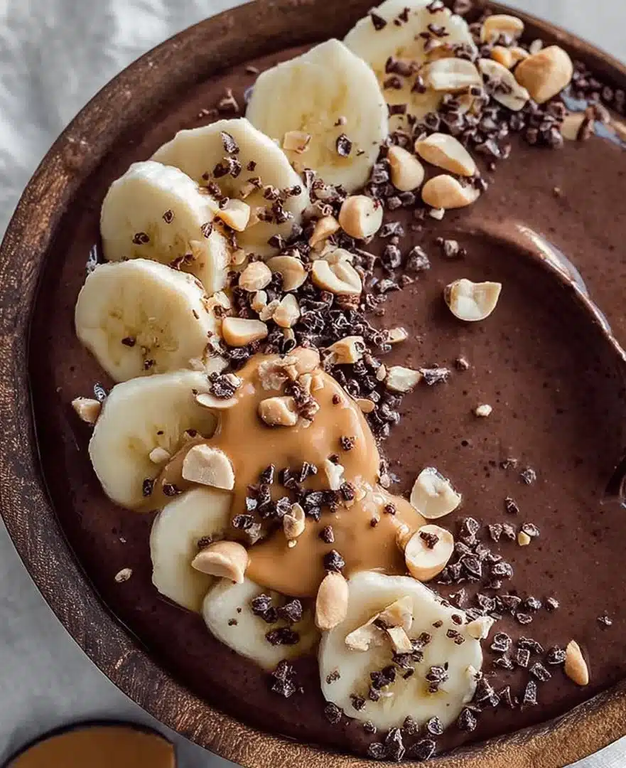 Chocolate Peanut Butter Smoothie Bowl