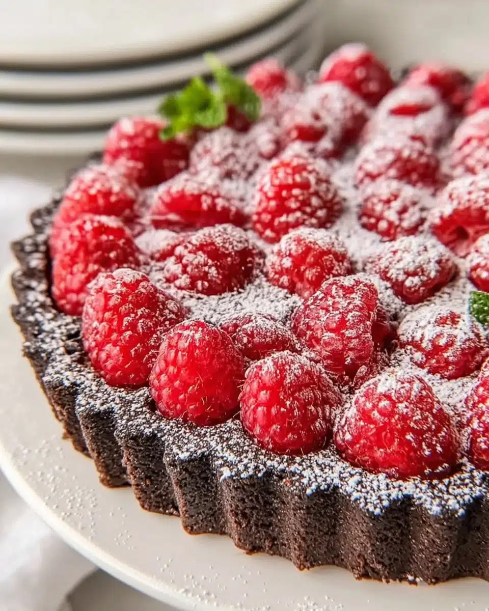 Easy Chocolate Raspberry Tart