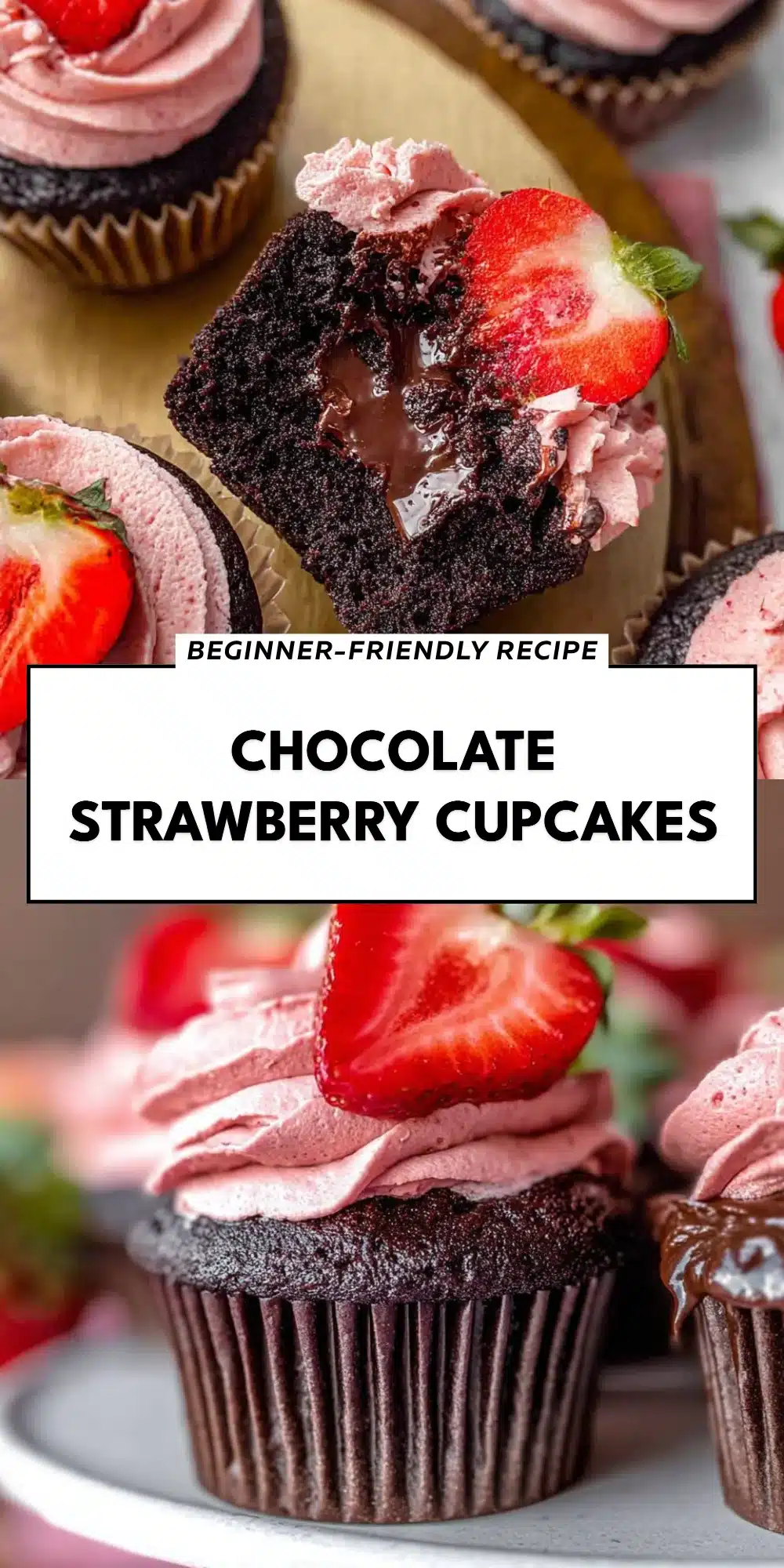 Chocolate Strawberry Cupcakes