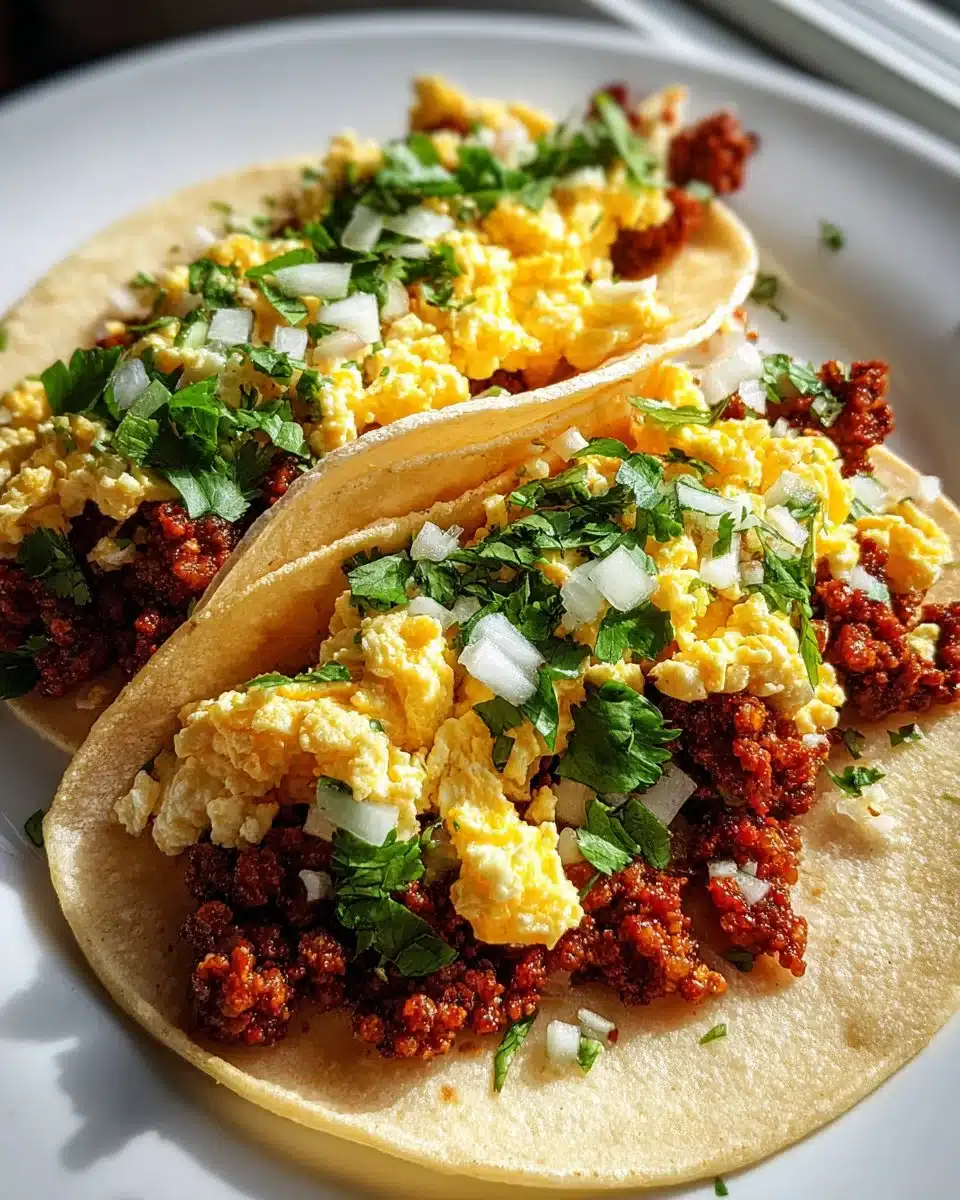 Chorizo Egg Tacos Fiesta: 5-Minute Flavor Explosion